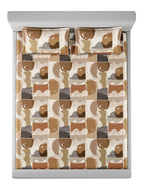 QUANTIS-BRICK DUST KING BED SHEET SET