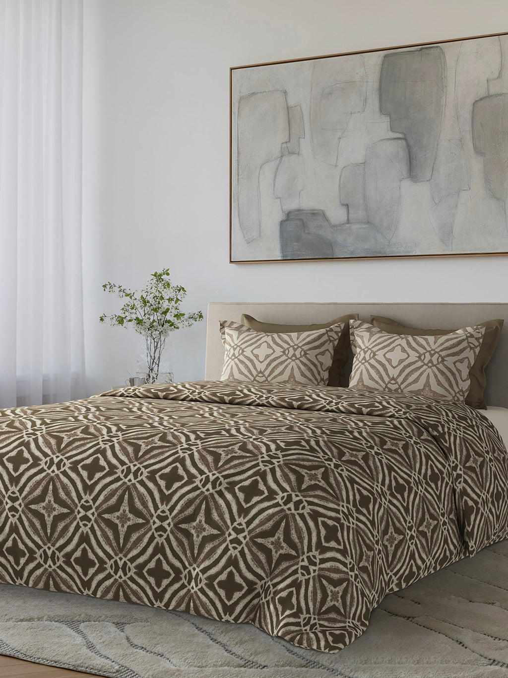 INLAY-WOODSMOKE KING BED SHEET SET
