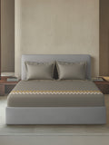BELFAST-METALLIC GREY KING BED SHEET SET