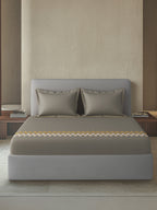 BELFAST-METALLIC GREY KING BED SHEET SET