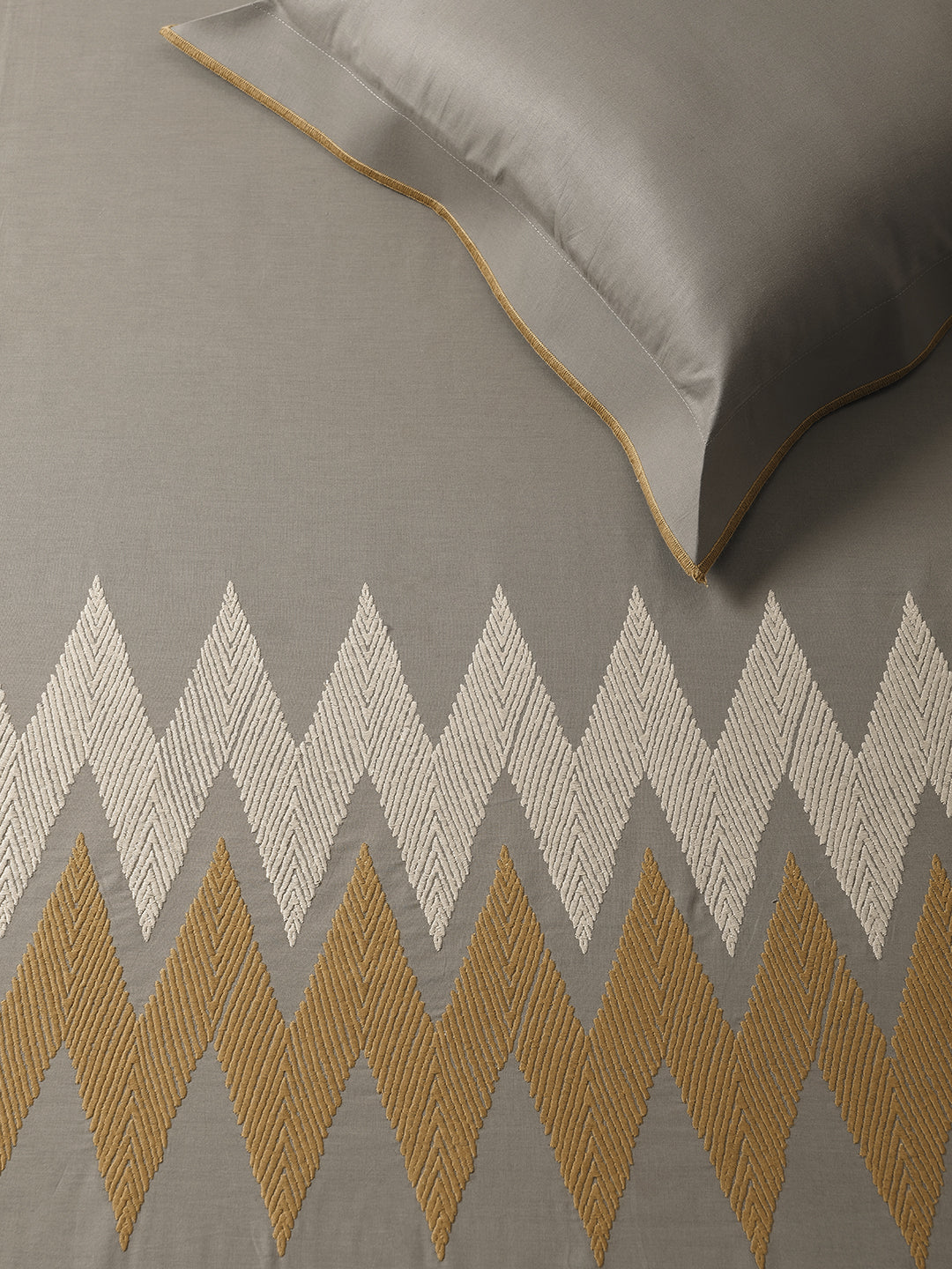BELFAST-METALLIC GREY KING BED SHEET SET