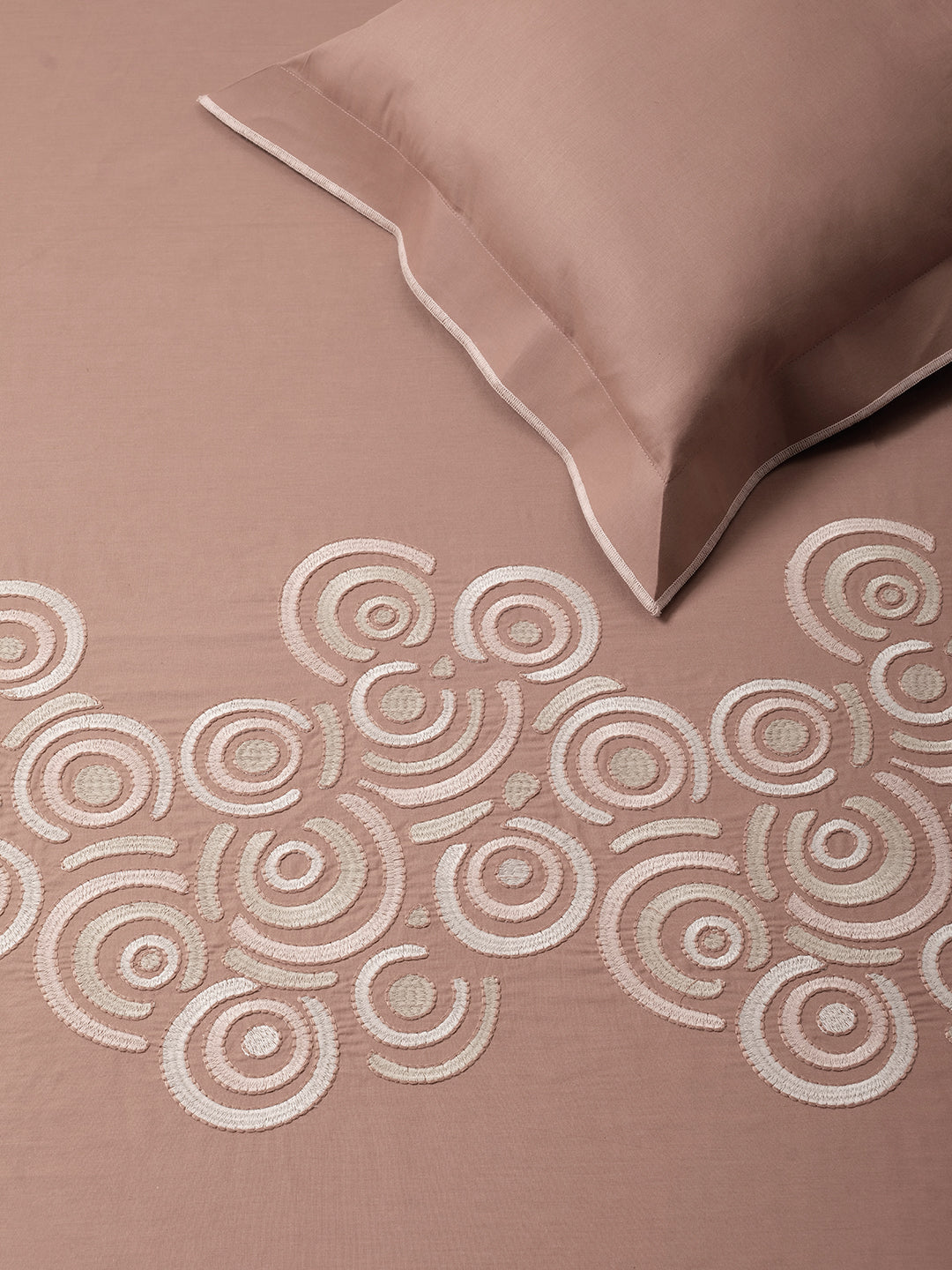 SWIRL-COPPER BROWN KING BED SHEET SET