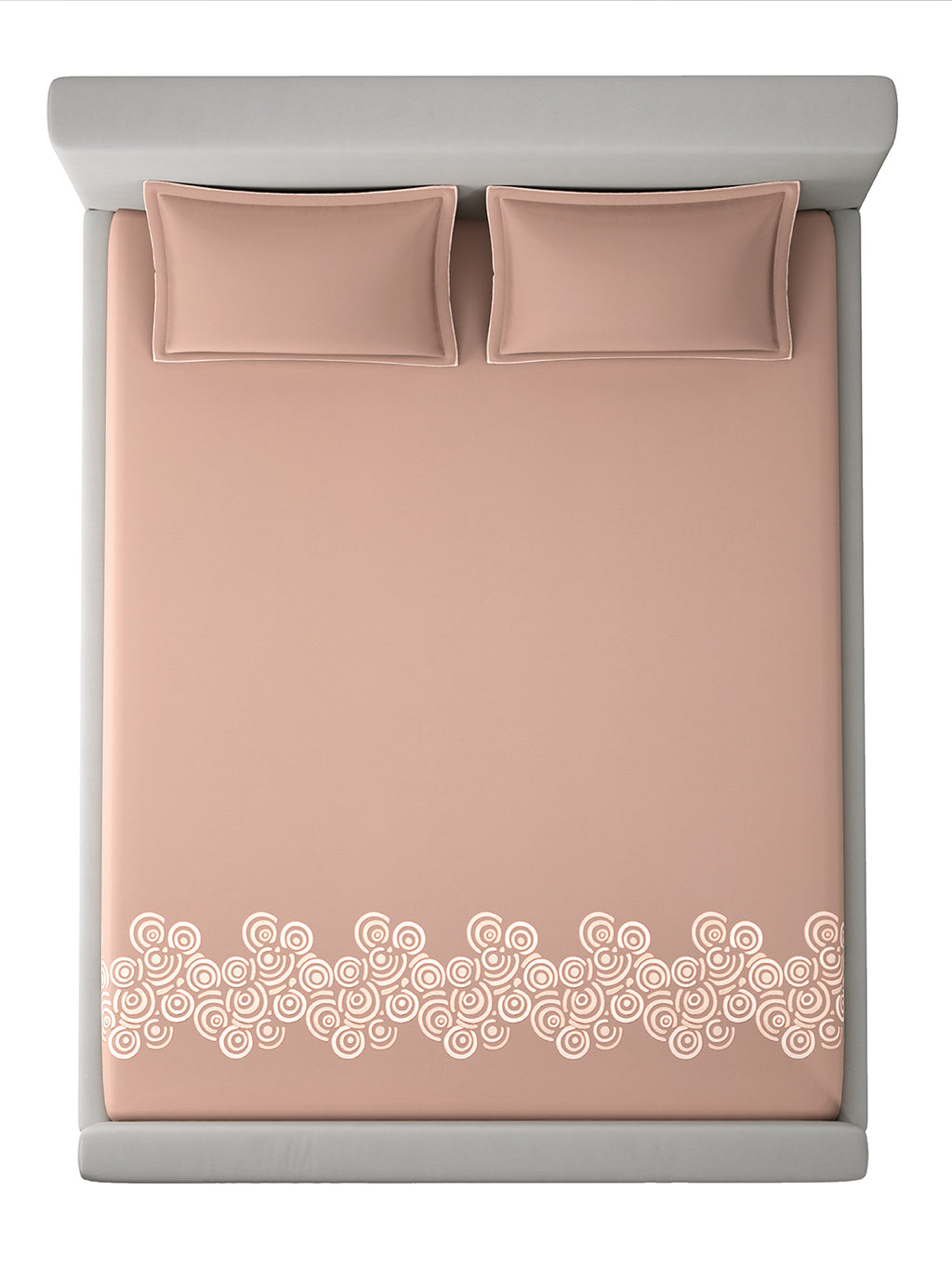SWIRL-COPPER BROWN KING BED SHEET SET