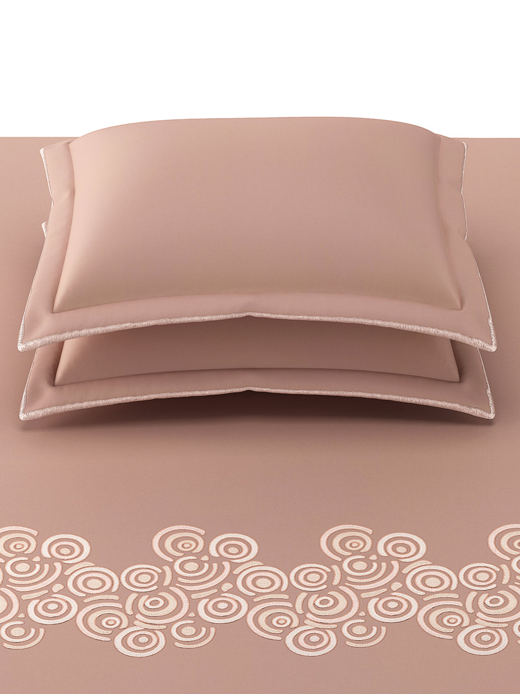 SWIRL-COPPER BROWN KING BED SHEET SET