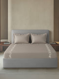 GERANIUM-TAUPE KING BED SHEET SET