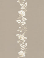 GERANIUM-TAUPE KING BED SHEET SET