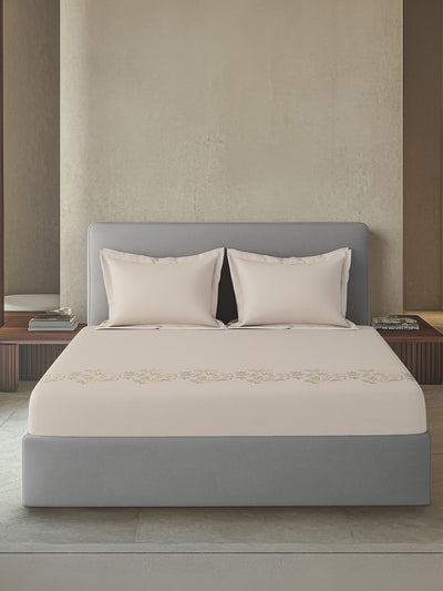 ASTER-NATURAL KING BED SHEET SET