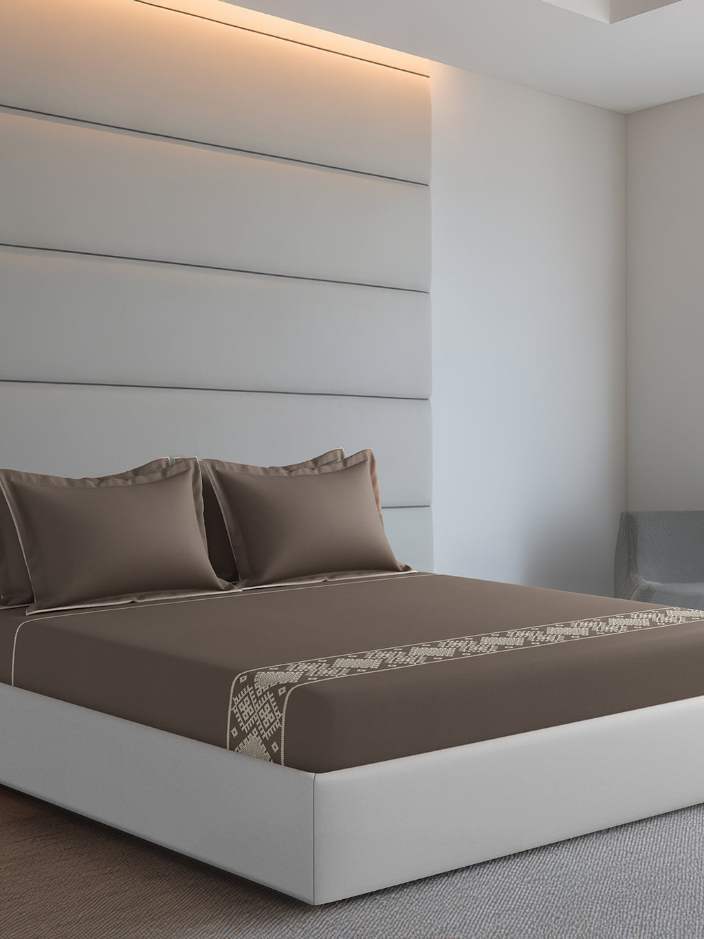 EZRA-PINE CONE KING BED SHEET SET