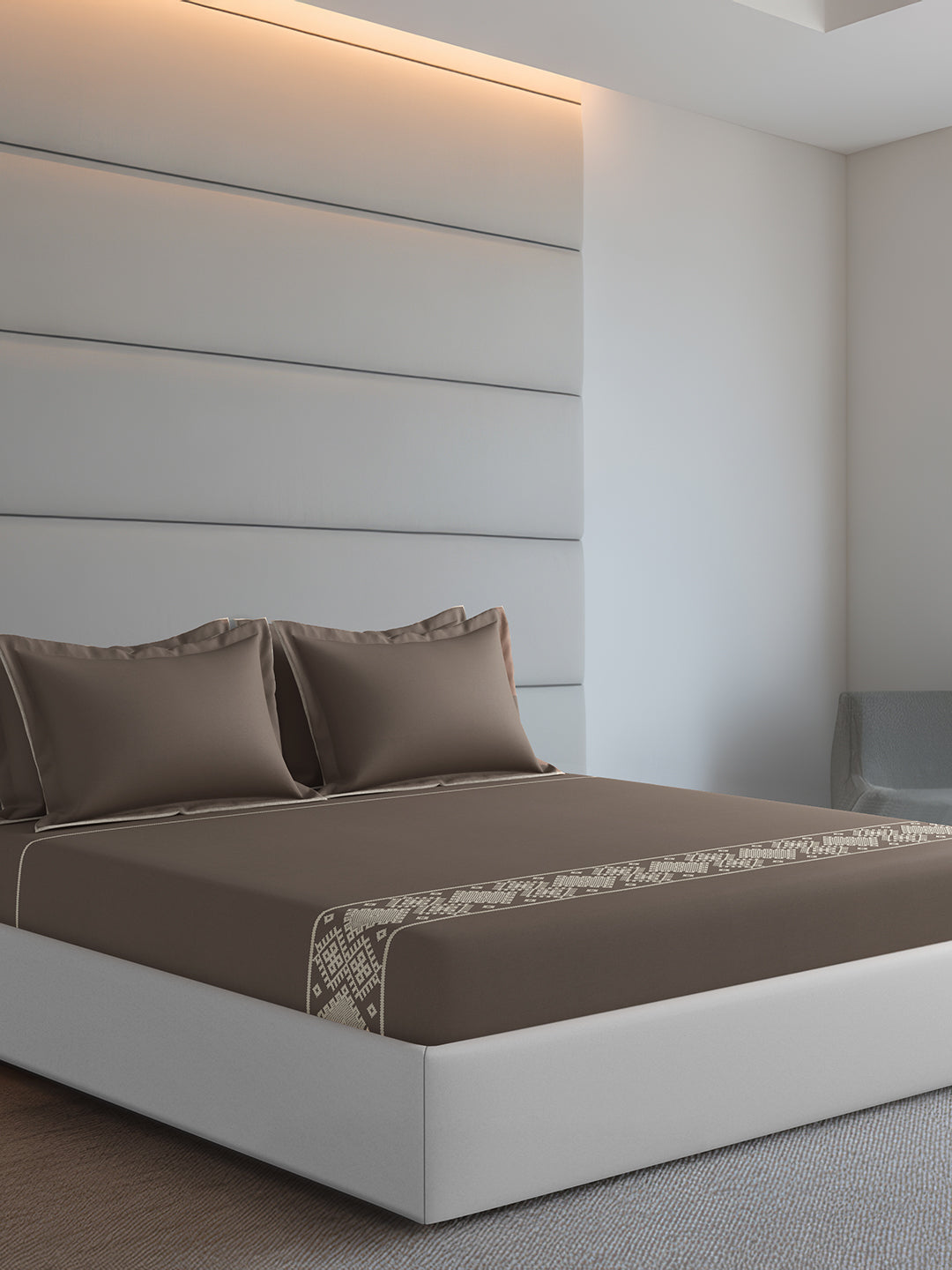 EZRA-PINE CONE KING BED SHEET SET