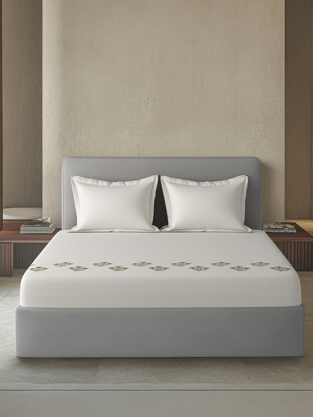 CORNFLOWER-TOFU KING BED SHEET SET