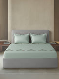 PALMETTE-FROSTY MINT KING BED SHEET SET