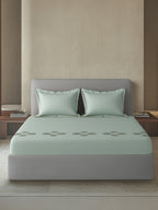 PALMETTE-FROSTY MINT KING BED SHEET SET