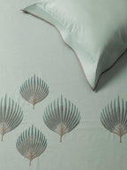 PALMETTE-FROSTY MINT KING BED SHEET SET