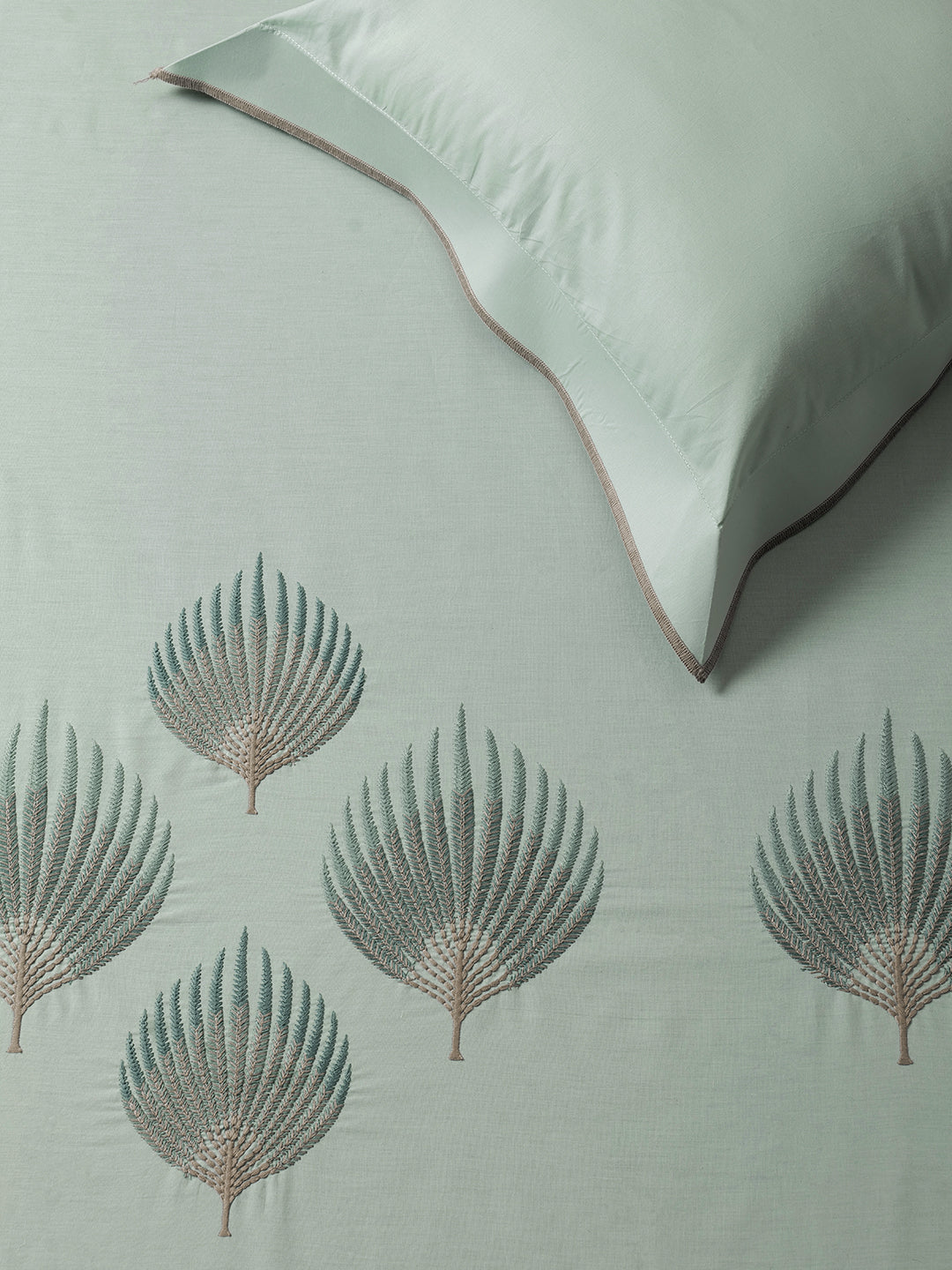 PALMETTE-FROSTY MINT KING BED SHEET SET