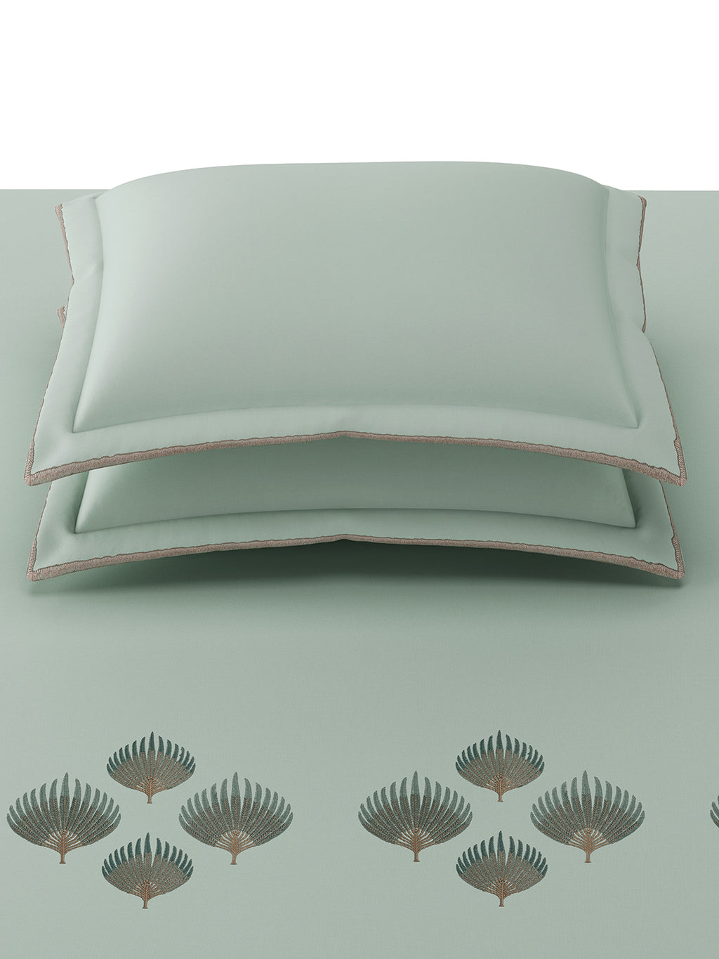 PALMETTE-FROSTY MINT KING BED SHEET SET