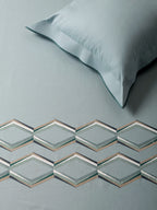 AXEL-STONE BLUE KING BED SHEET SET