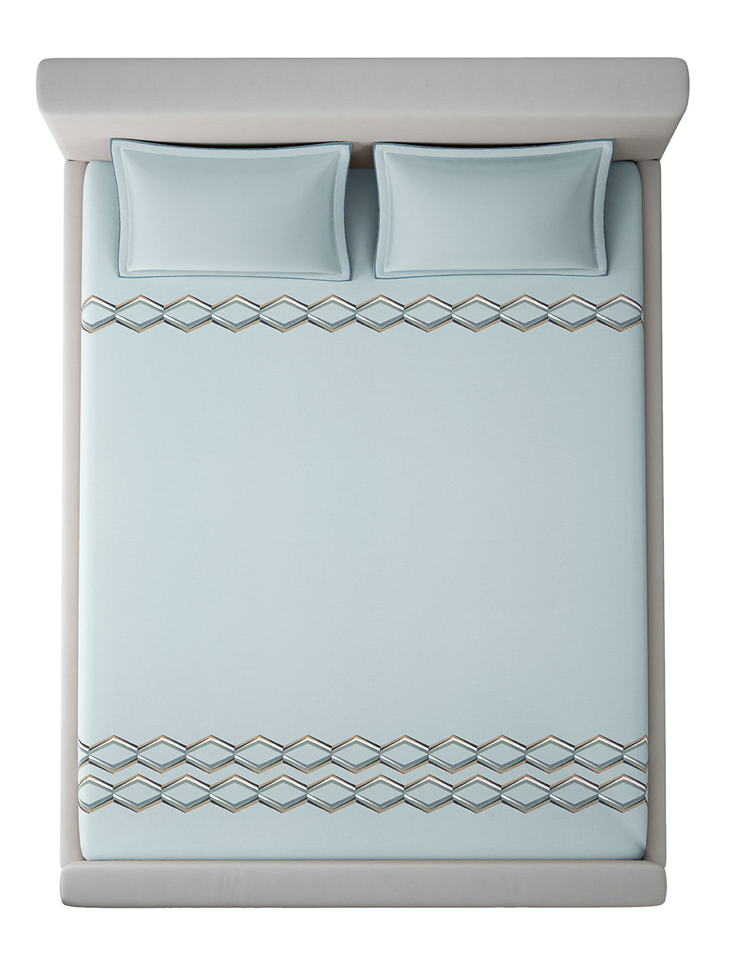 AXEL-STONE BLUE KING BED SHEET SET