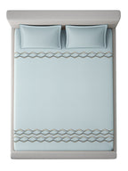 AXEL-STONE BLUE KING BED SHEET SET