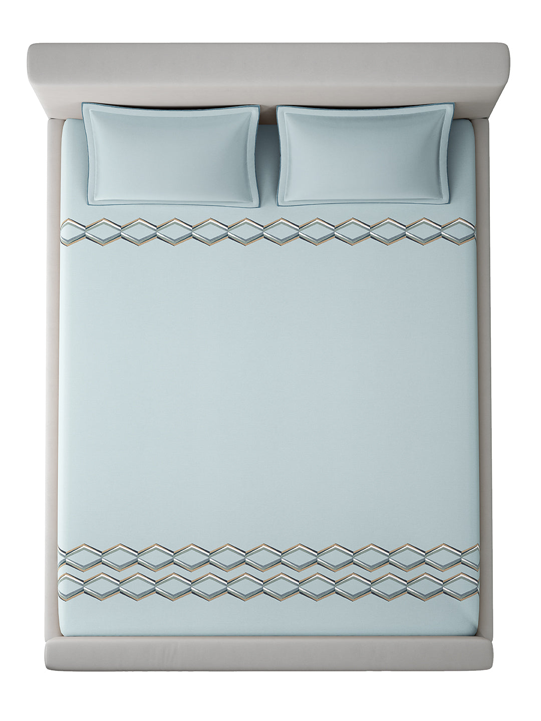 AXEL-STONE BLUE KING BED SHEET SET