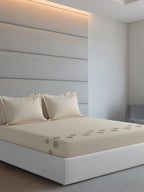 COURTYARD-WHITE SAND KING BED SHEET SET
