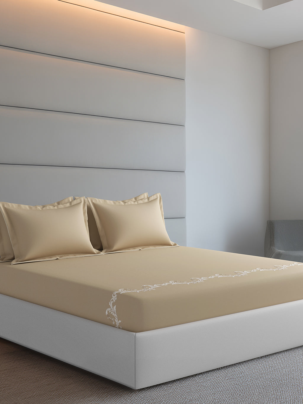 WISTERIA-BISCOTTI KING BED SHEET SET