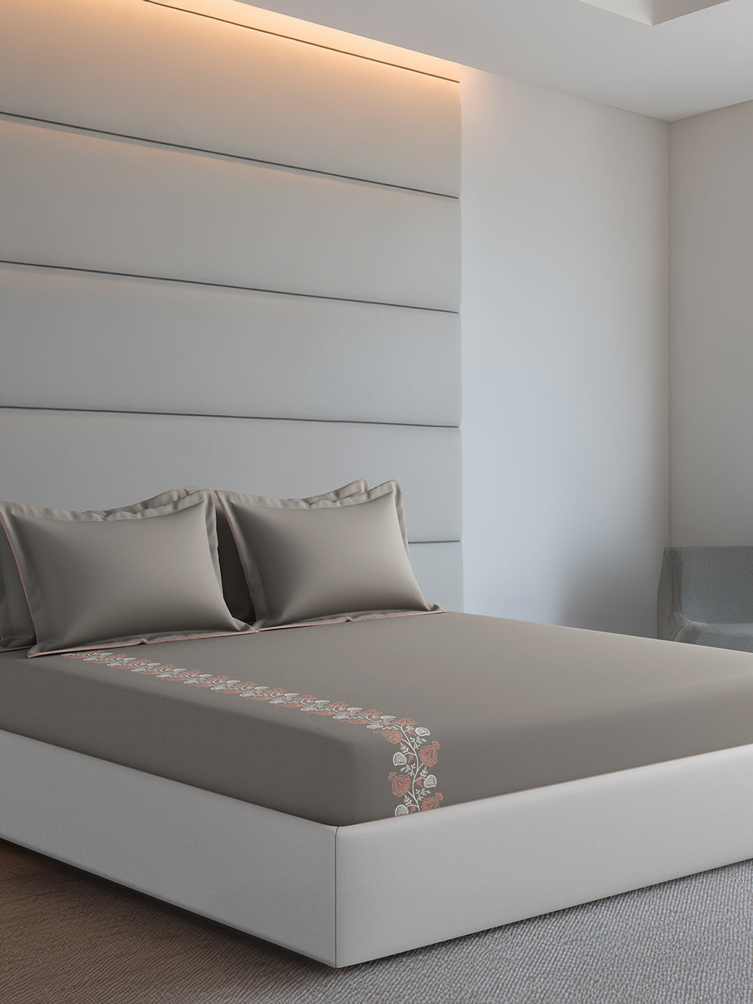 VERONICA-MOCHA MERINGUE KING BED SHEET SET