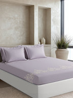 BAROQUE-LAVENDER KING BED SHEET SET