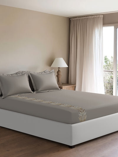 ASCENT-GREY KING BED SHEET SET