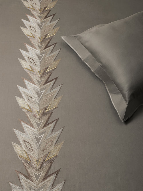 ASCENT-GREY KING BED SHEET SET