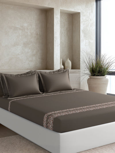 UNITY-DARK TRUFFLE KING BED SHEET SET