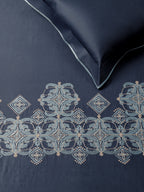 LORENZO-NAVY KING BED SHEET SET