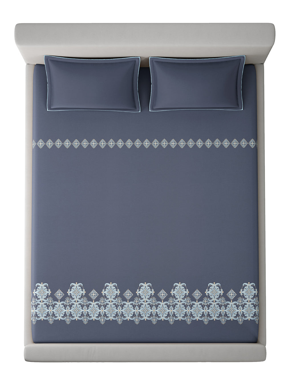 LORENZO-NAVY KING BED SHEET SET