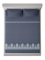 LORENZO-NAVY KING BED SHEET SET