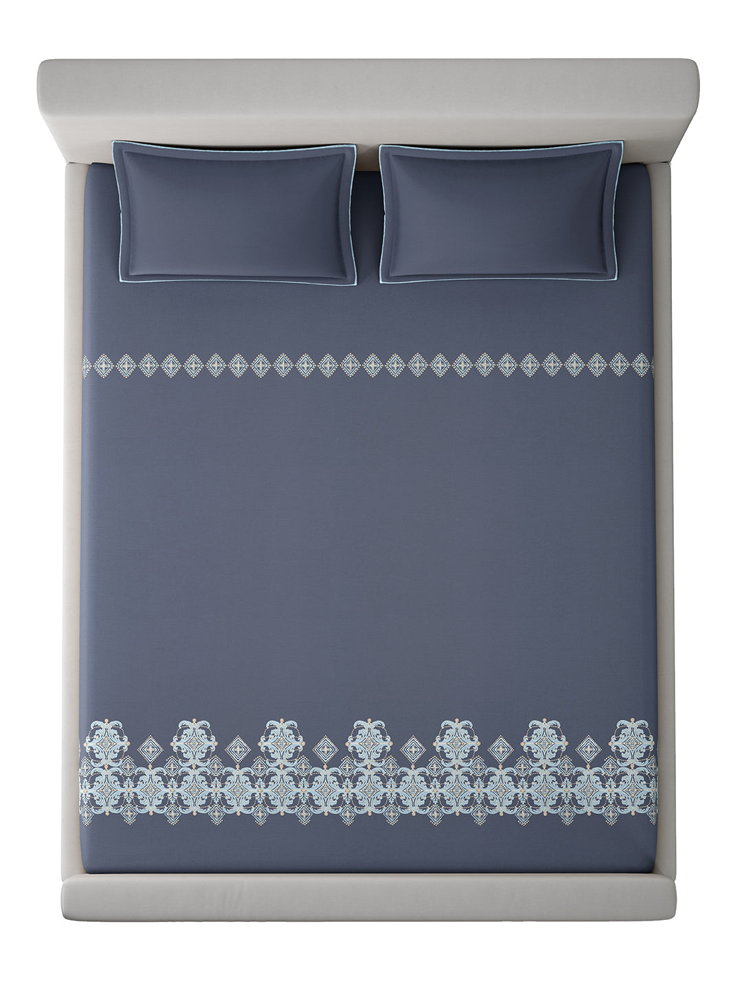 LORENZO-NAVY KING BED SHEET SET