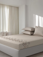 NAVETTE-PEBBLE KING BED SHEET SET