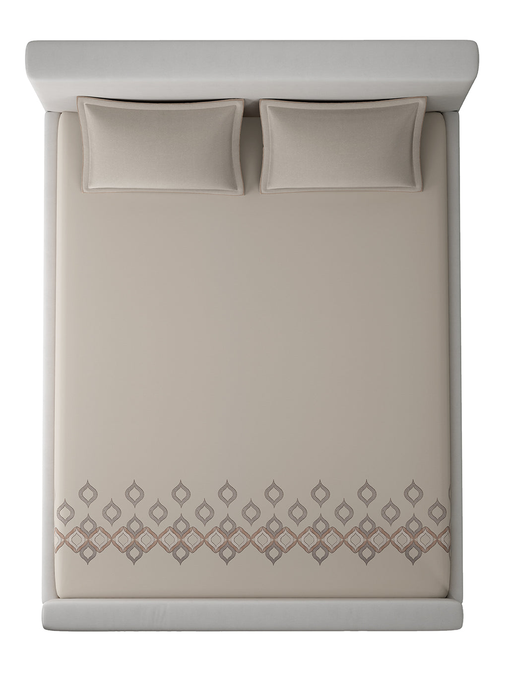 NAVETTE-PEBBLE KING BED SHEET SET