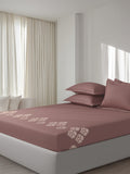 DAMASCUS-ASH ROSE KING BED SHEET SET