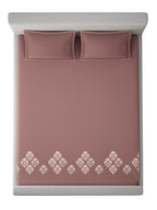 DAMASCUS-ASH ROSE KING BED SHEET SET