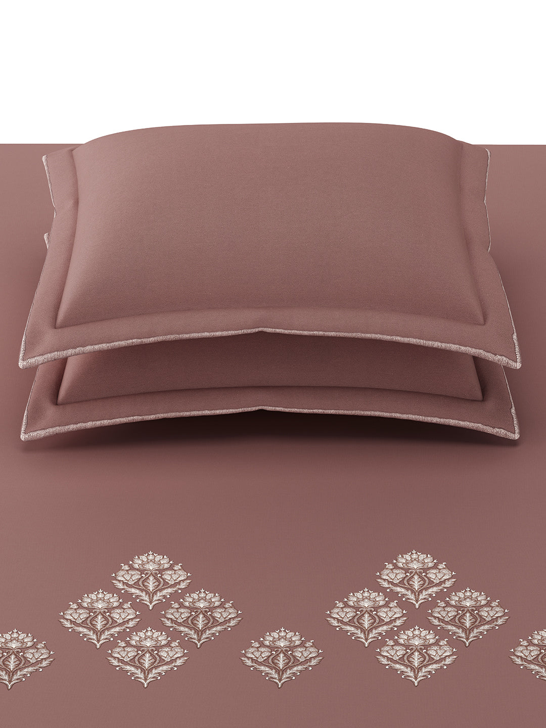 DAMASCUS-ASH ROSE KING BED SHEET SET