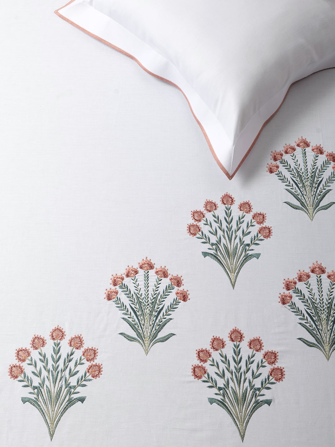 THISTLE-WHITE KING BED SHEET SET