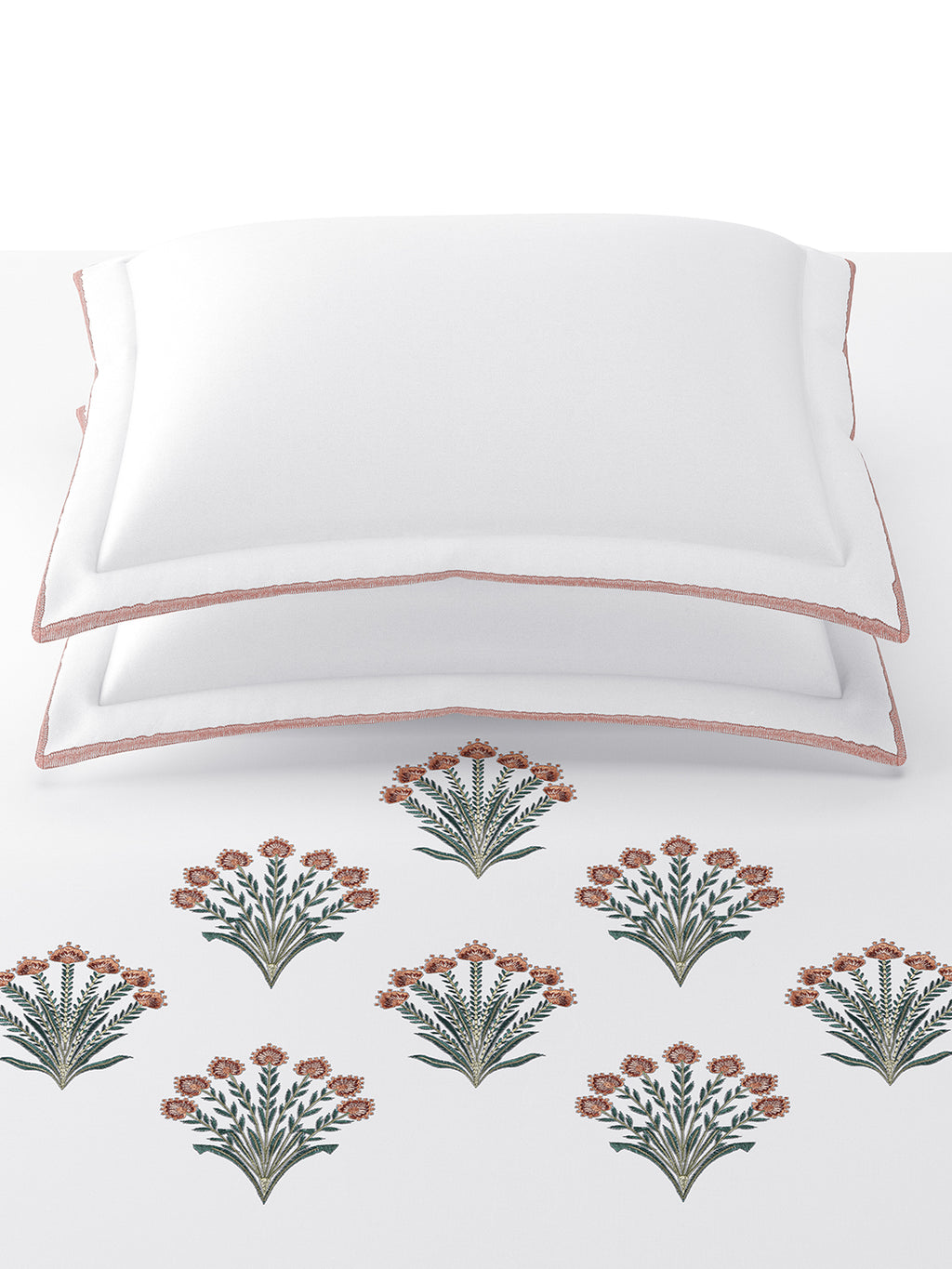THISTLE-WHITE KING BED SHEET SET