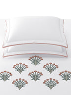 THISTLE-WHITE KING BED SHEET SET