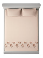 ZINNIA-PEACH KING BED SHEET SET