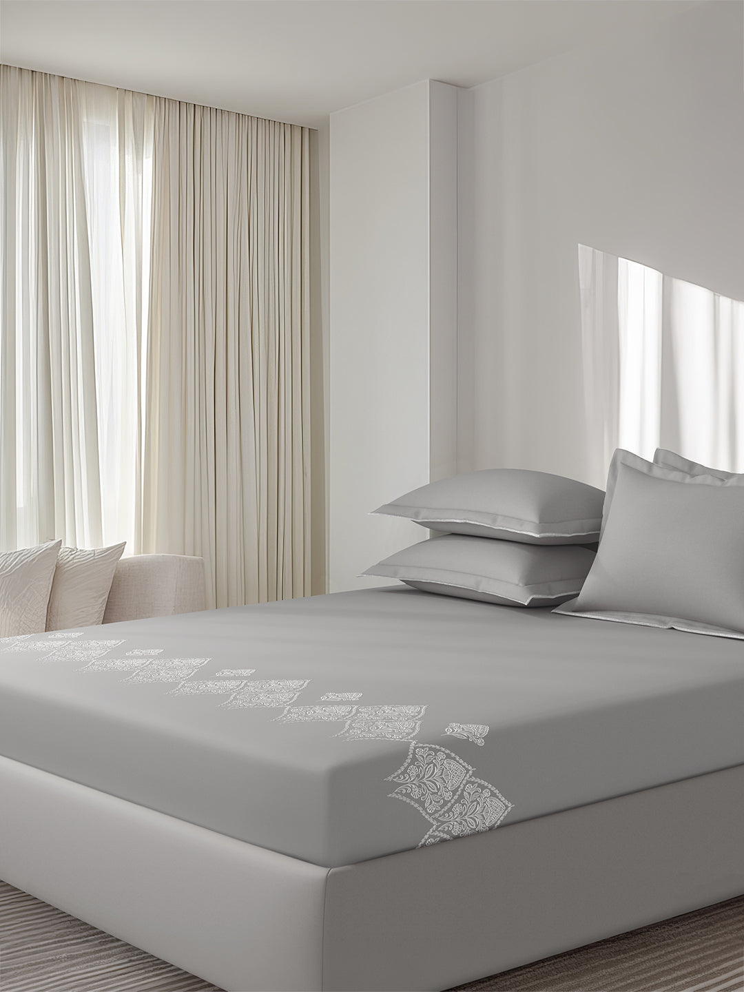 CLARIDGE-PHANTOM KING BED SHEET SET