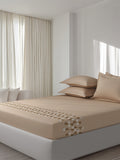 VOLUTE-BUCKSKIN KING BED SHEET SET