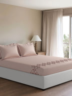 MOSAICO-CLAY BLUSH KING BED SHEET SET