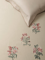HOLLYHOCK-WHITE SAND KING BED SHEET SET