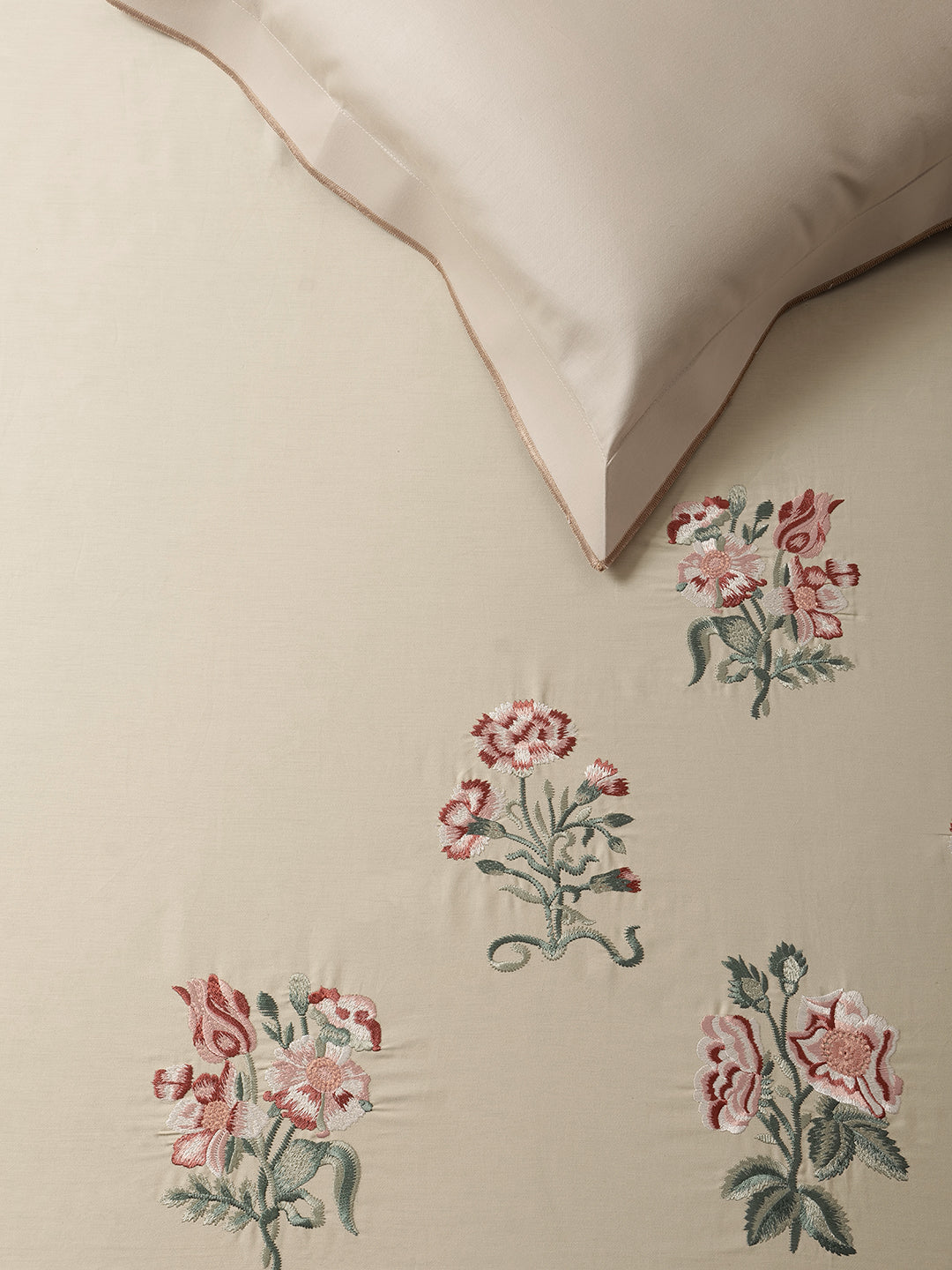 HOLLYHOCK-WHITE SAND KING BED SHEET SET