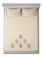 HOLLYHOCK-WHITE SAND KING BED SHEET SET