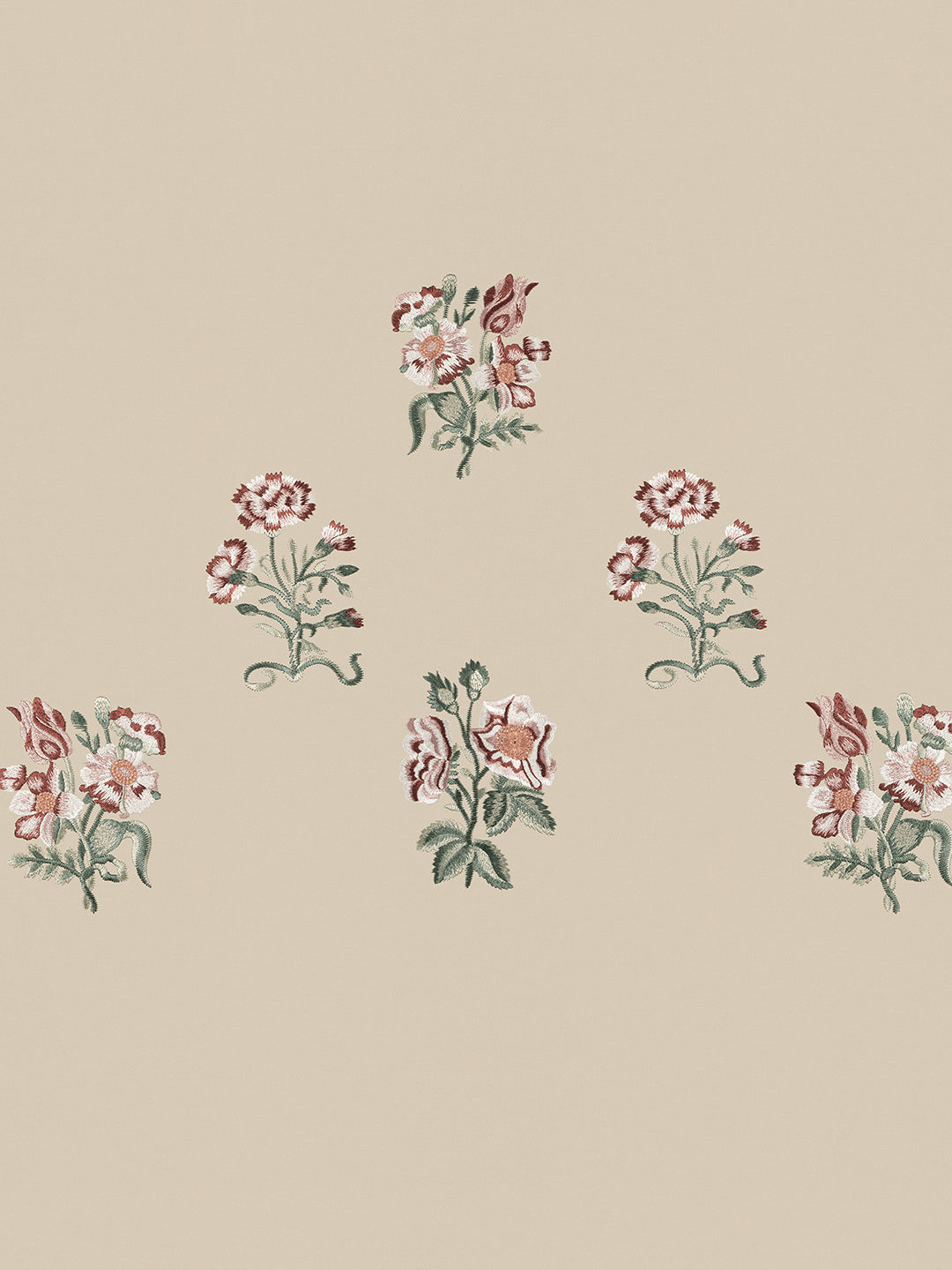 HOLLYHOCK-WHITE SAND KING BED SHEET SET